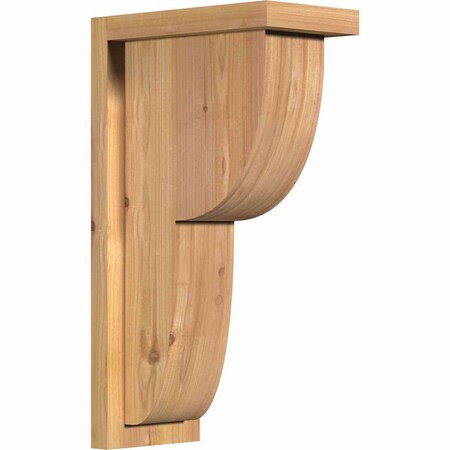 Ekena Millwork Crestline Smooth Corbel w/Backplate, Western Red Cedar, 5 1/2"W x 10"D x 18"H COR06X10X18CRE01SWR